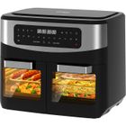 Iceagle Friteuse à air Sans Huile Dual Zone 2600W -Air Fryer XXXL 12L avec Fenêtre, 10 en 1, Écran Tactile, Recettes