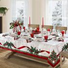 BRAND Nappe de Noël - Polyester - Rectangulaire - 140x240 cm - Rouge