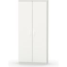 PEGANE Armoire - meuble de rangement coloris blanc - Hauteur 180 x Longueur 80 x Profondeur 35 cm