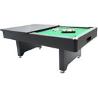 PLAY4FUN Billard Américain convertible Table dinatoire - 212 x 118 x 86 cm - Retour de boules automatique, Tapis en laine vert et