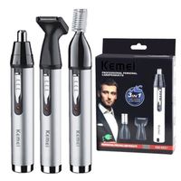 KM-6651 - Tondeuse électrique rechargeable 4 en 1 pour hommes, kit de toilette, micro tondeuse nez et oreille