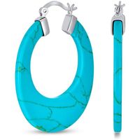 L'echelle geometrique minimaliste television grand Hoop Earrings For Women Teen pendentif en argent les pierres les plus de 1