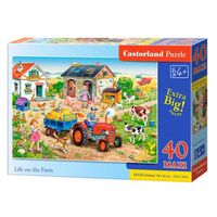 Puzzle 40 pièces - CASTORLAND - Vie à la ferme - Animaux - Enfant - 4 ans
