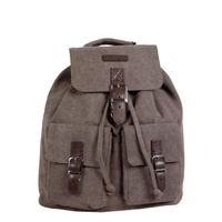 KATANA sac à dos en toile garni cuir réf 6533 marron (5 couleurs disponible)