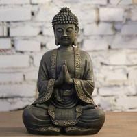 ZEN'LIGHT - Grande Statue Bouddha Méditation - Soucis du Détail - Hauteur: 40 cm