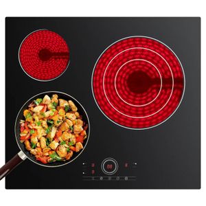 Aigostar Table induction 2000W, Plaque de cuisine simple 10 niveaux réglables, Minuterie 3h