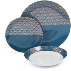 Service Porcelaine De Table Bleu Achat Vente Pas Cher