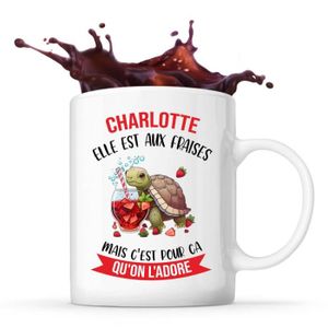 MUG - TASSE - MAZAGRAN Mug Charlotte Elle est aux fraises | Tasse Cadeau Anniversaire Noël