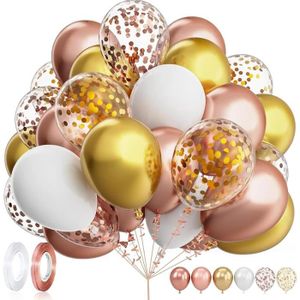 BALLON DÉCORATIF  62 Pièces 12 Pouces Ballon Rose Gold Confettis Bal