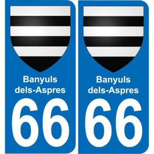 DÉCORATION VÉHICULE 66 Banyuls-dels-Aspres autocollant sticker plaque 