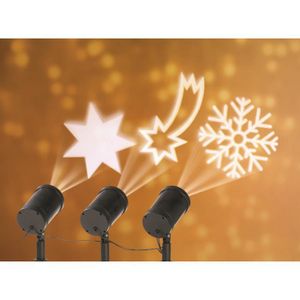Christmaxx Lampes Ensemble De 3 Spots à Led Motif Cristaux