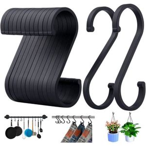 Pumuky Lot De 10 Crochet En Acier Inoxydable En Forme De S,Crochet De Cuisine En S,Crochets Multifonctionnels En Forme De S Pour La Cuisine, La Salle De Bain Et La Chambre à