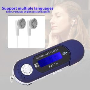 LECTEUR MP3 Lecteur MP3 USB LCD Radio FM - Noir - Supporte jus