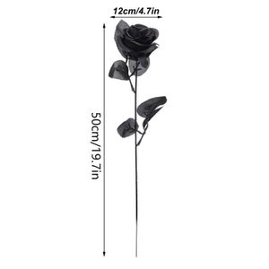FLEUR ARTIFICIELLE PAR - Rose artificielle Simulation Roses fausses fleurs noir mariage Simulation fleurs décoration intérieure linge suspendre