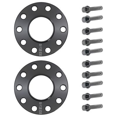 Pair D'Entretoises De Roue 10mm Alliage Aluminium - Cales Universelles 4/5 Goujons Argent