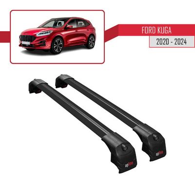 MDAK Barre Portatutto ACE-2 In Alluminio Grigio Per Ford Kuga 3 (CX482) 2020-2025 - Kit 2 Barre Con Gancio, Carico Max 75 Kg
