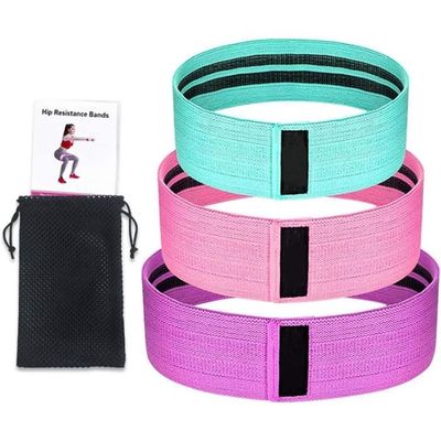 Bandes De Résistance Musculation Lot De 3 - Élastiques Fitness Anti-Dérapantes Pour Femme Homme Avec Sac