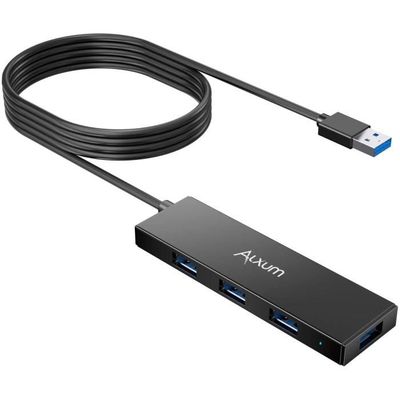 HUB 4 Ports USB 3.0 120cm Ultra Slim Extra Adaptateur Cable pour Macbook,  Mac Pro, Windows XP-Vista - 7-8 - 10, Linux, XPS, Clés U - Cdiscount  Informatique