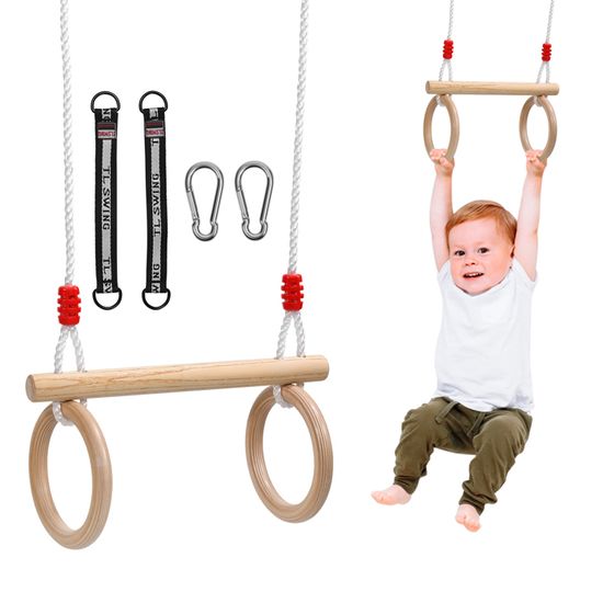 Balançoire De Jardin Extérieure, Accessoires De Balançoire Trapèze En Plastique Et Bois, équipement De Jeu Pour Aire De Jeux