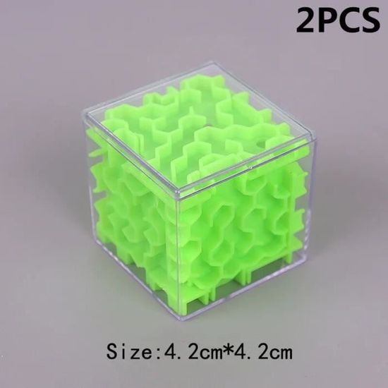 Sipobuy Cube Labyrinthe 3D – Set De 4 Jeux De Balle Roulante – Jouet éducatif Spatial – Dès 6 Ans