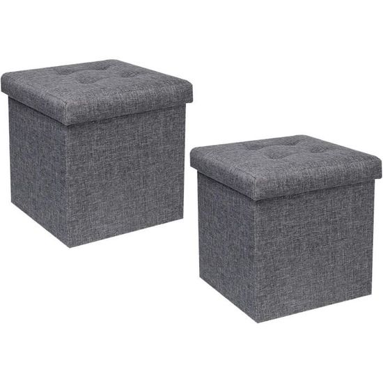 Pouf Repose-pieds Avec Rangement Et Plateau Réversible - 32x28 Cm, Teddy Velours Et Bois, Multifonction Pour Salon Ou Bureau - 8