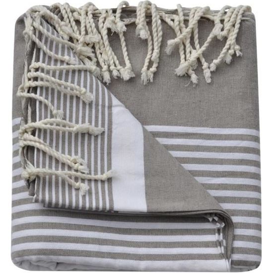 LES POULETTES Fouta Beach Towel - Cotton, Quick Dry, Stripes (Green Blue Red) | Tunisian Style Towel For Beach & Pool
