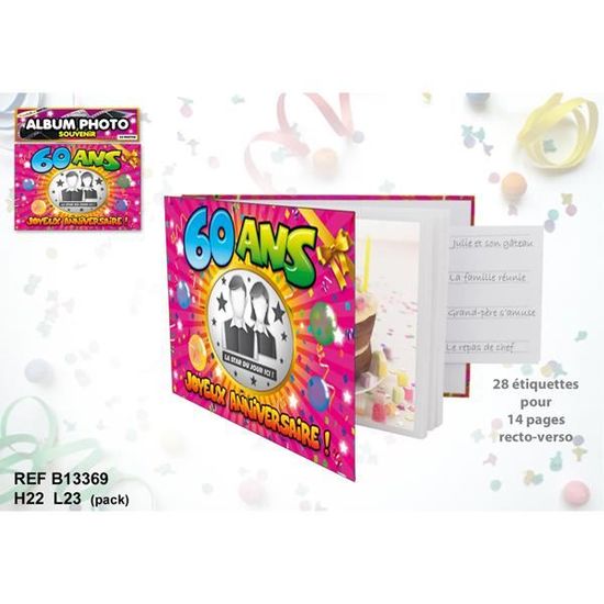 Album Photo Joyeux Anniversaire 60 Ans Achat Vente Album Album Photo Album Photo Joyeux Annivers Cdiscount