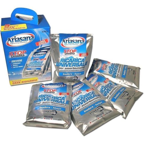 Recharge Déshumidificateur Universel, 6 X 450 G De Granulés En Sachet Non Tissé, Convient Aux Déshumidificateurs D'air Ambiant Courants