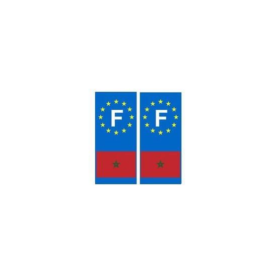 Espagne F autocollant plaque arrondis Angles