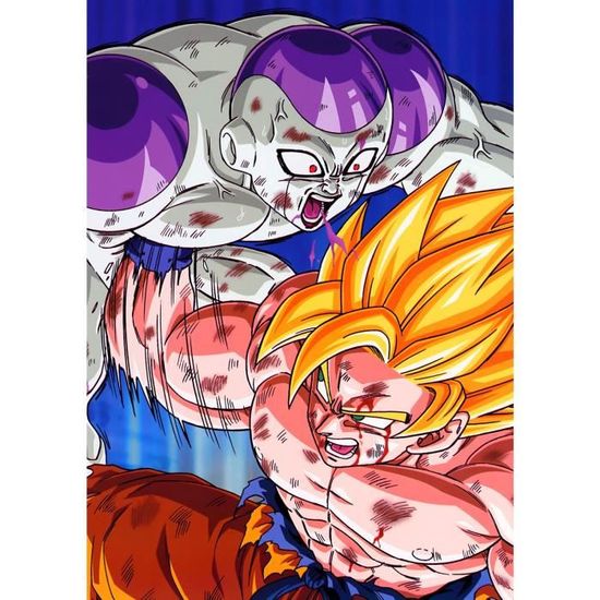 Poster Affiche Goku Fracasse Freezer Dragon Ball Z Manga Dbz(30x42cmB)