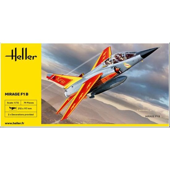 Maquette avion - HELLER - Mirage F1 B - Décorations fournies - N°518 - 30-SR