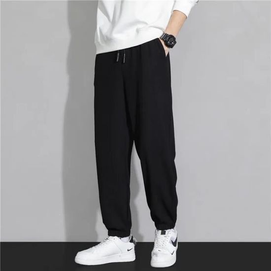 Suwangi Pantalon de Survetement pour Homme Jogging Training Pantalons de Course à Pied et D'entraînement Tapered Cuff avec Poches Zippées