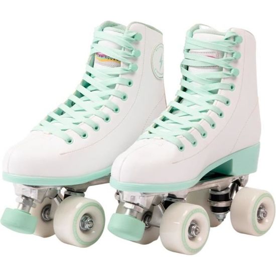 Roller Quad - FLAMINGUEO - Malibu - Vert - Taille 35EU - ABEC-7