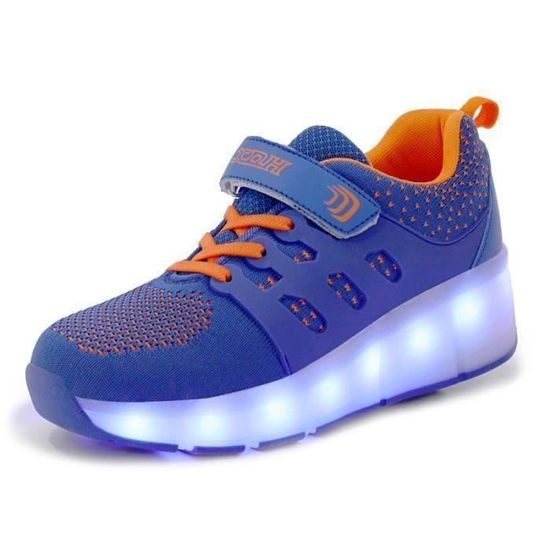 Chaussures à Roulettes 2 En 1 Pour Enfants - Roues Rétractables LED - Garçons Et Filles