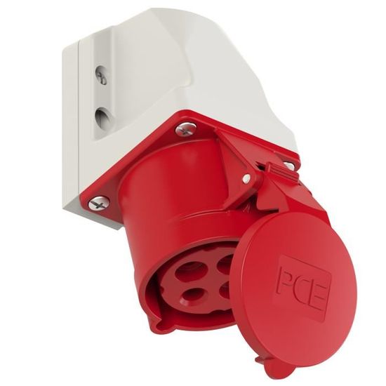 Prise Industrielle Kopp IP44 Rouge - 5 Broches 32A - Pour Usage Extérieur Et Chantier