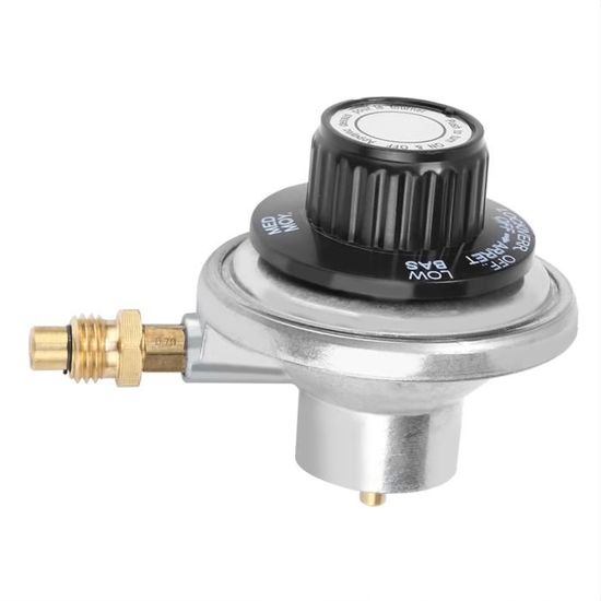 Régulateur De Propane Haute Pression 0-30 PSI Avec Manomètre - Tuyau 5 Pieds - Pour Cuisinière, Brûleur, Friteuse Extérieure - 5