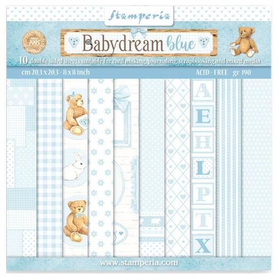 Bloc Papier Scrap Double Face Stamperia 10 Feuilles 20,3x20,3cm - Motif Oriental Garden