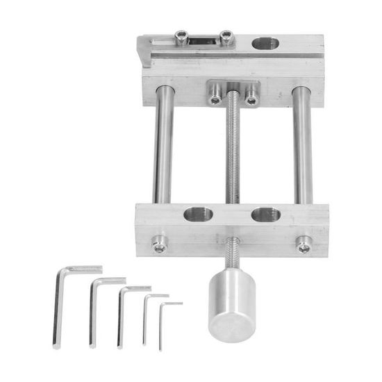 Étau De Précision Inclinable 3 Pouces – Étau Perceuse Colonne / Fraisage En Fonte, Ouverture 81 Mm, Rotation 0-90°