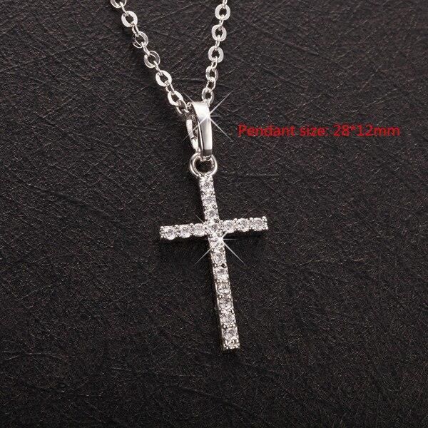 Collier Pendentif Croix Religieuse En Résine Avec Cabochons Bleus Plaqué Or - Occasion