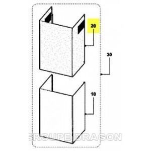 Cheminee superieure inox pour hotte ARISTON - …
