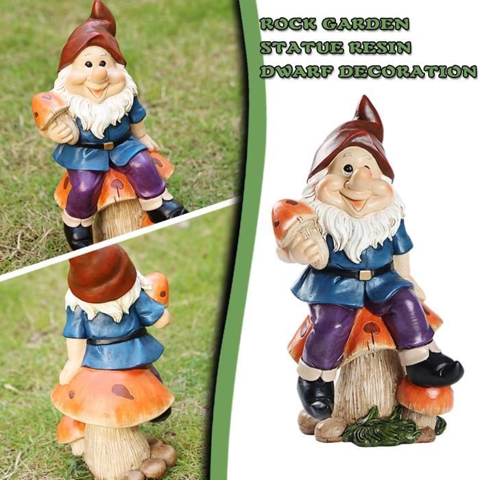 Ornements de jardin extérieur en résine Décoration de jardin Cartoon nain en résine créative g1594