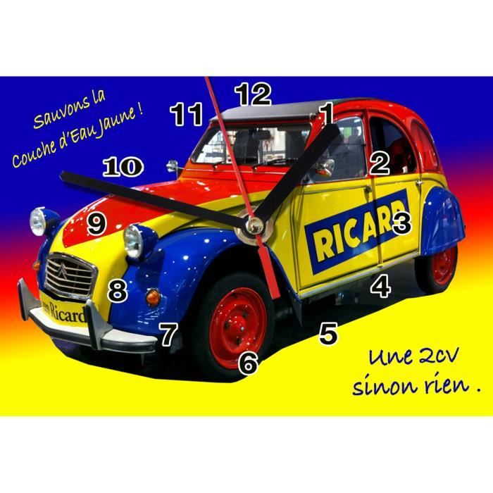 OBJET VOITURE RICARD EN HORLOGE MURALE 03