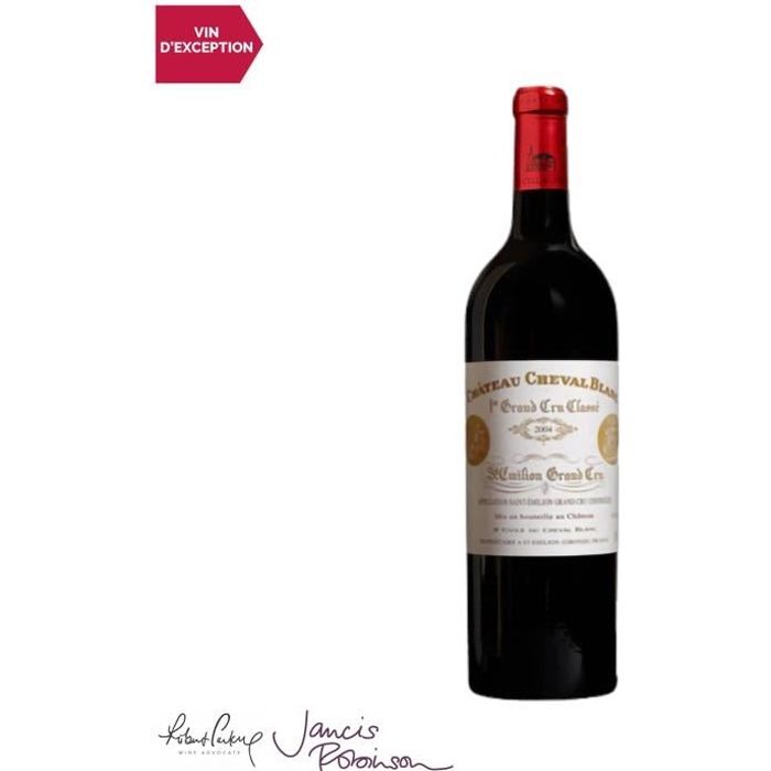 Château Cheval Blanc Saint-Emilion 1er Grand Cru Classé A Rouge 2004 - 75cl - Vin AOC Rouge de Bordeaux - 19-20 Jancis Robinson - Cé