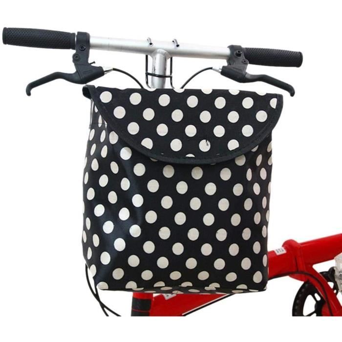 Panier Avant De Vélo avec Couvercle Toile Imperméable Grande Capacité VTT Panier Avant Cycle Sac De Transport Avant, A