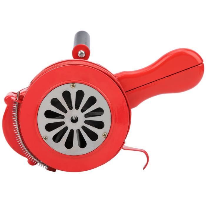 ARAMOX sirène portable Alarme manuelle portative rouge de sirène de manivelle pour les troupes d'écoles alarmant 120DB