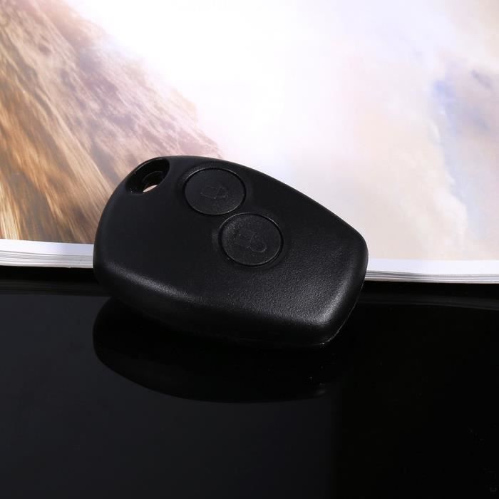 Étui à clé, coque de clé, noir Facile à installer 2 boutons Durable pour Renault Modus Renault Kangoo Modus Master