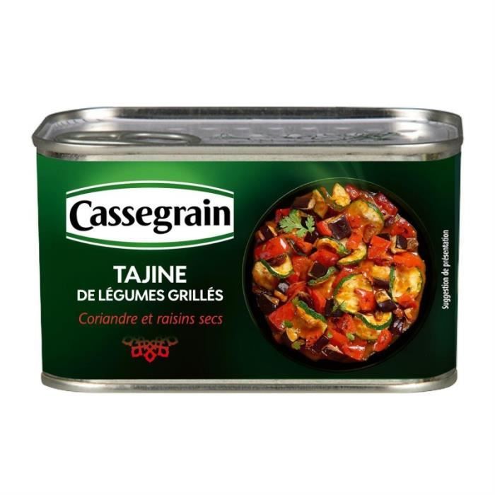 CASSEGRAIN - Tajine De Légumes Grillées, Coriandre Et Raisins Secs 1-2 375G - Lot De 3