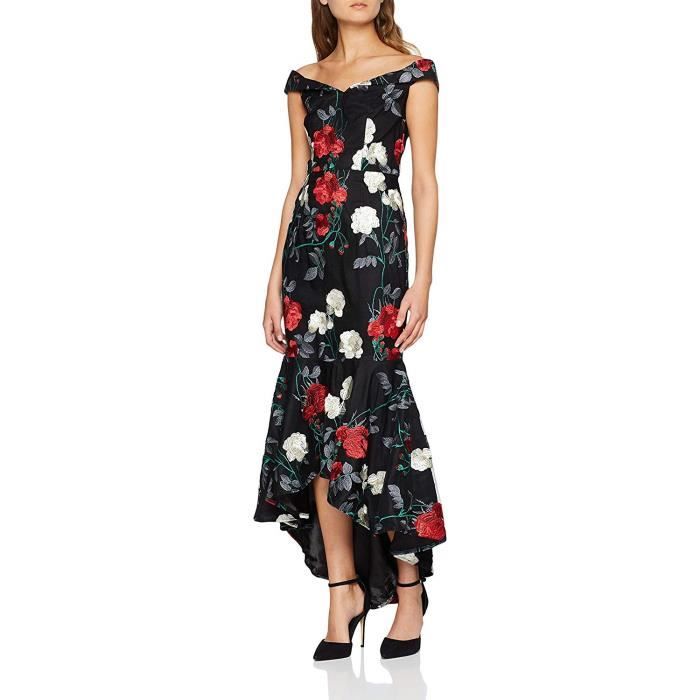 Chi Chi London Osariah Robe de soirée, Noir (Black Blk), 38 (Taille Fabricant: 10) Femme - 70124-BLK