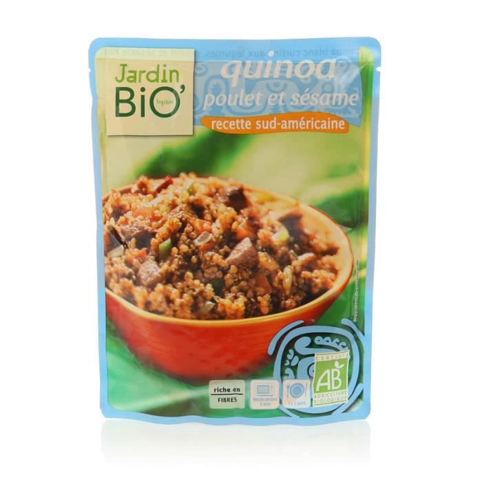 Quinoa poulet et sésame 250 g Jardin Bio