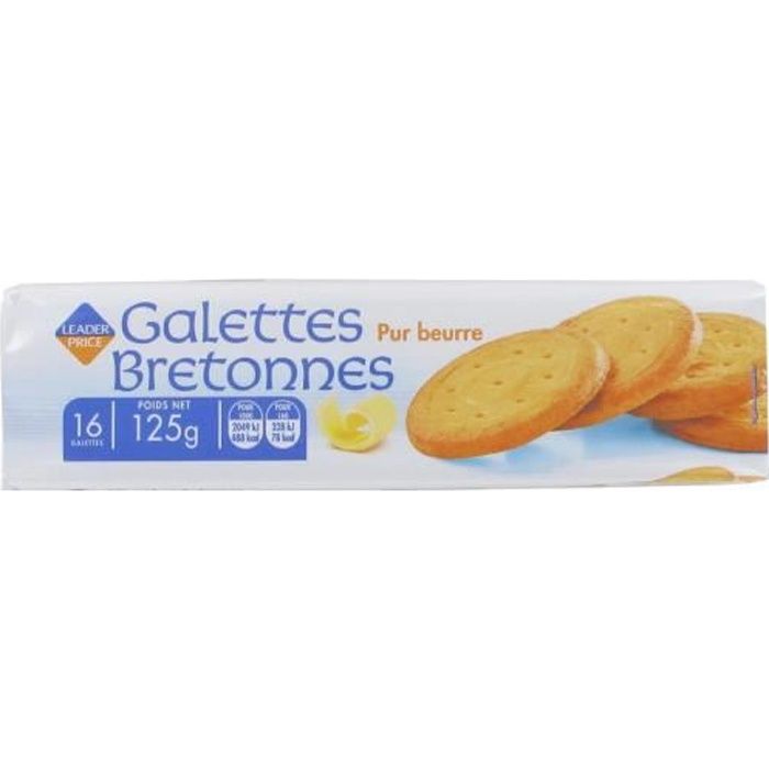 Biscuits galettes bretonnes x 16 - 125g